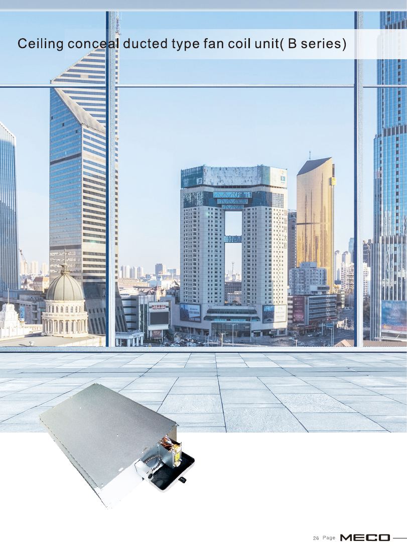 Concealed ducted fan coils
