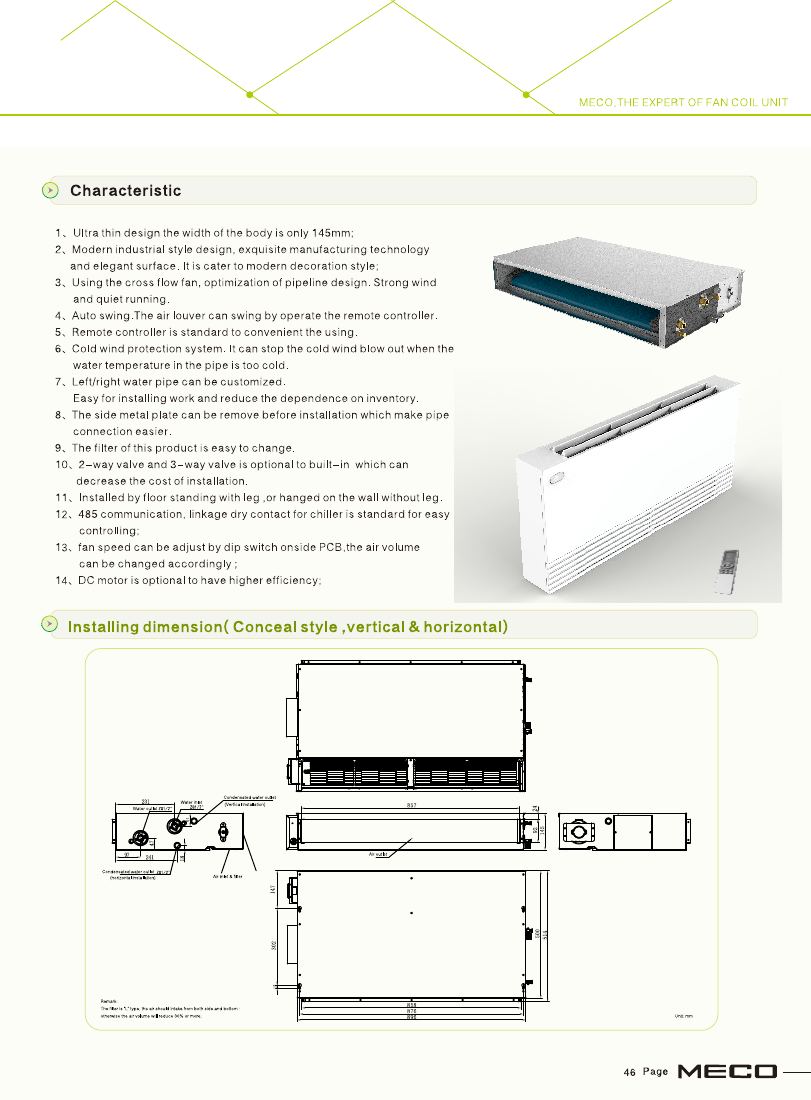 Ultra-thin characteristics and dimensions